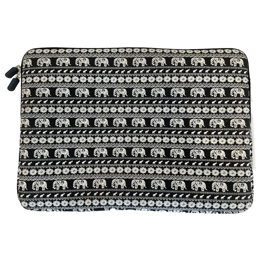 KAMOR Laptop Sleeve Case African Indian Elephant Giraffe Design Zipper 16x12”